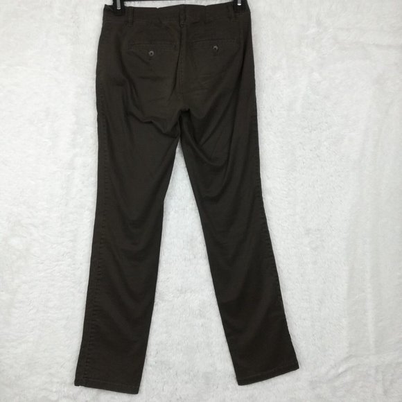 Talbots Womans Jeans Signature Pleated Waist Straight Leg Low Rise Brown 4 - Picture 2 of 13